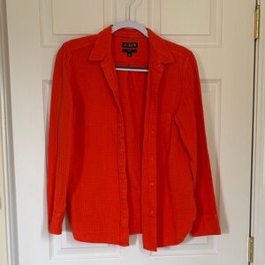 J. Crew Vibrant Orange Button-Down Shirt